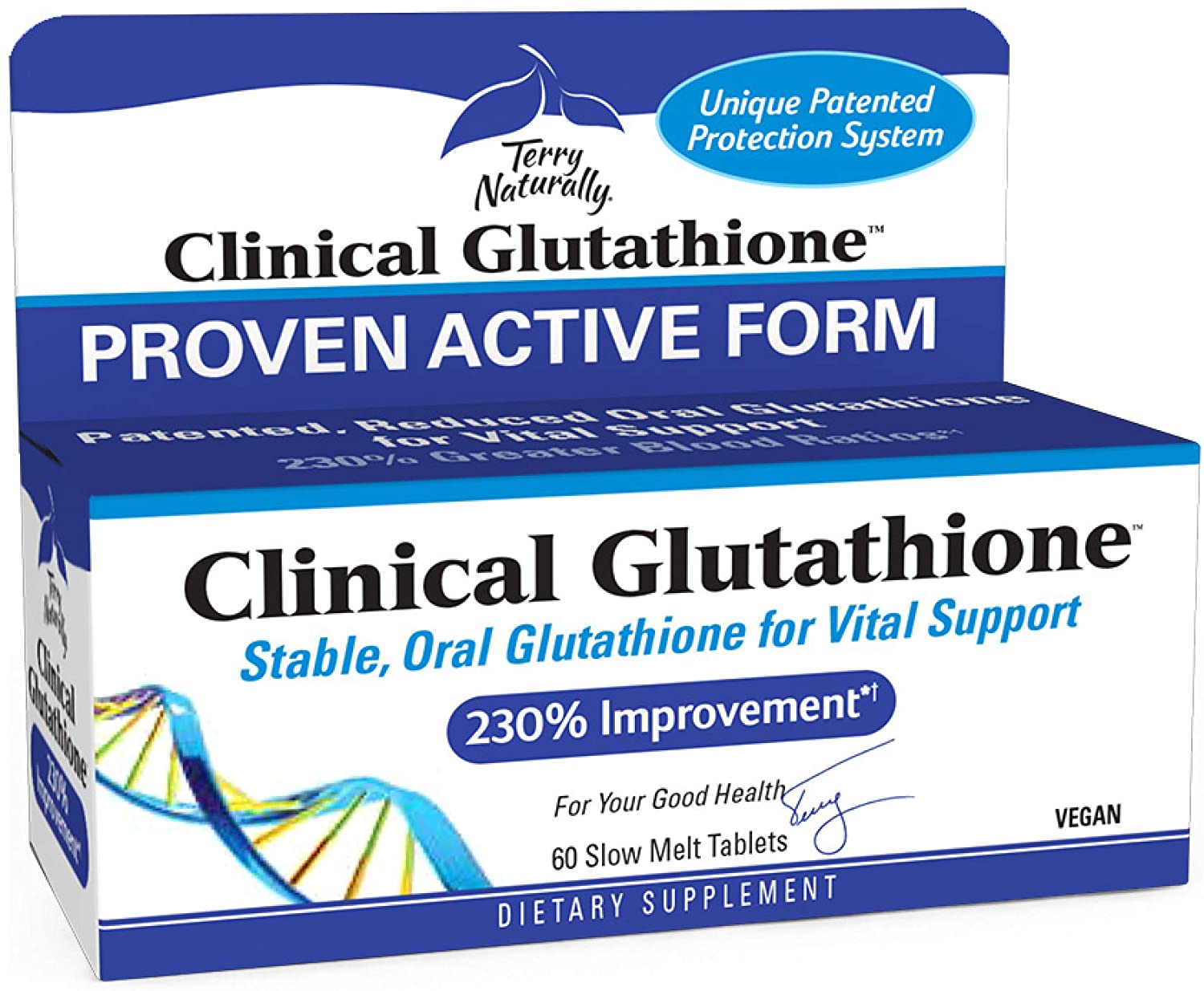 Terry Naturally's Clinical Glutathione - 60 Slow Melt Tablets