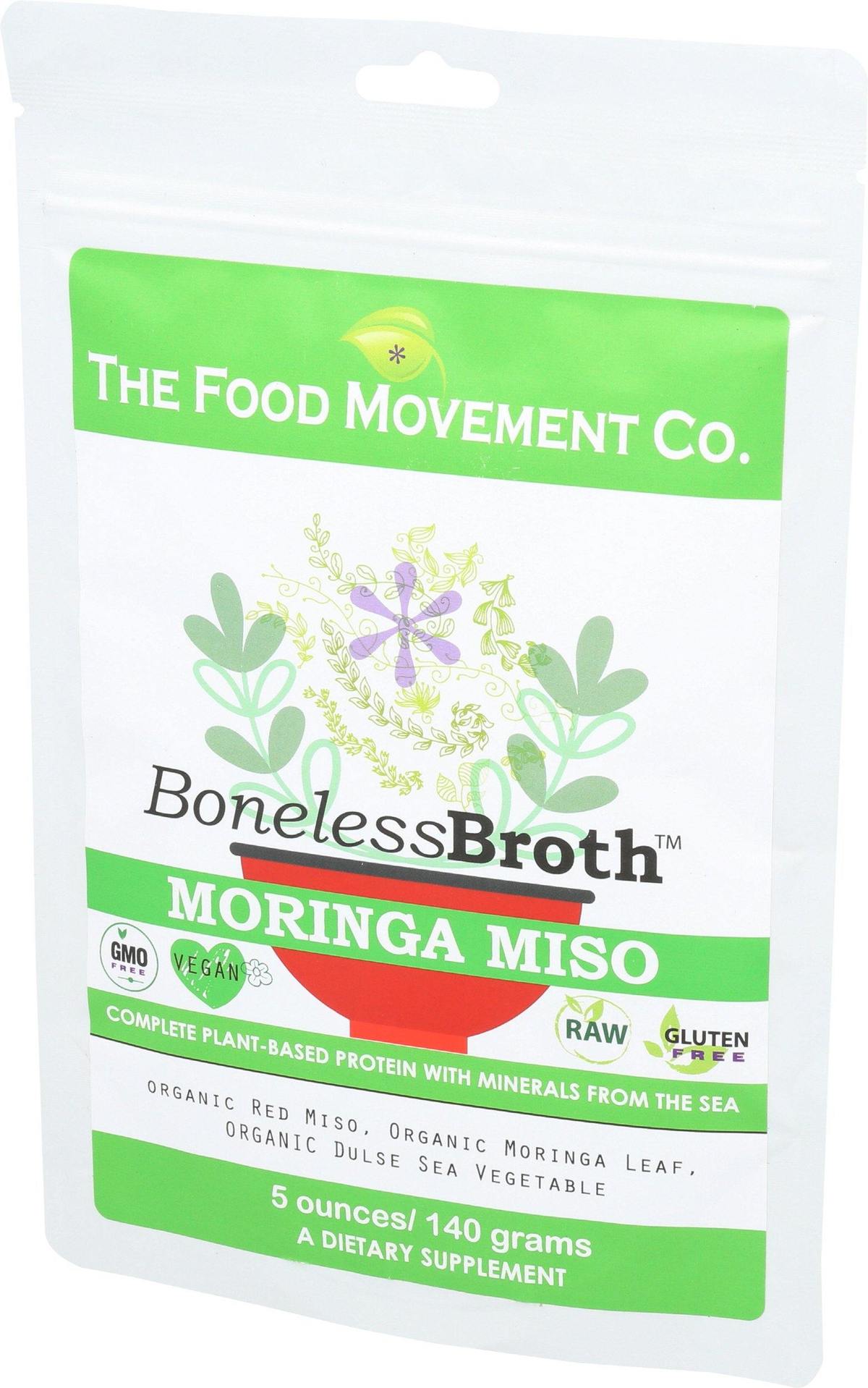 Organic & GMO-Free 5 oz Moringa Miso Boneless Broth - The Food Movement
