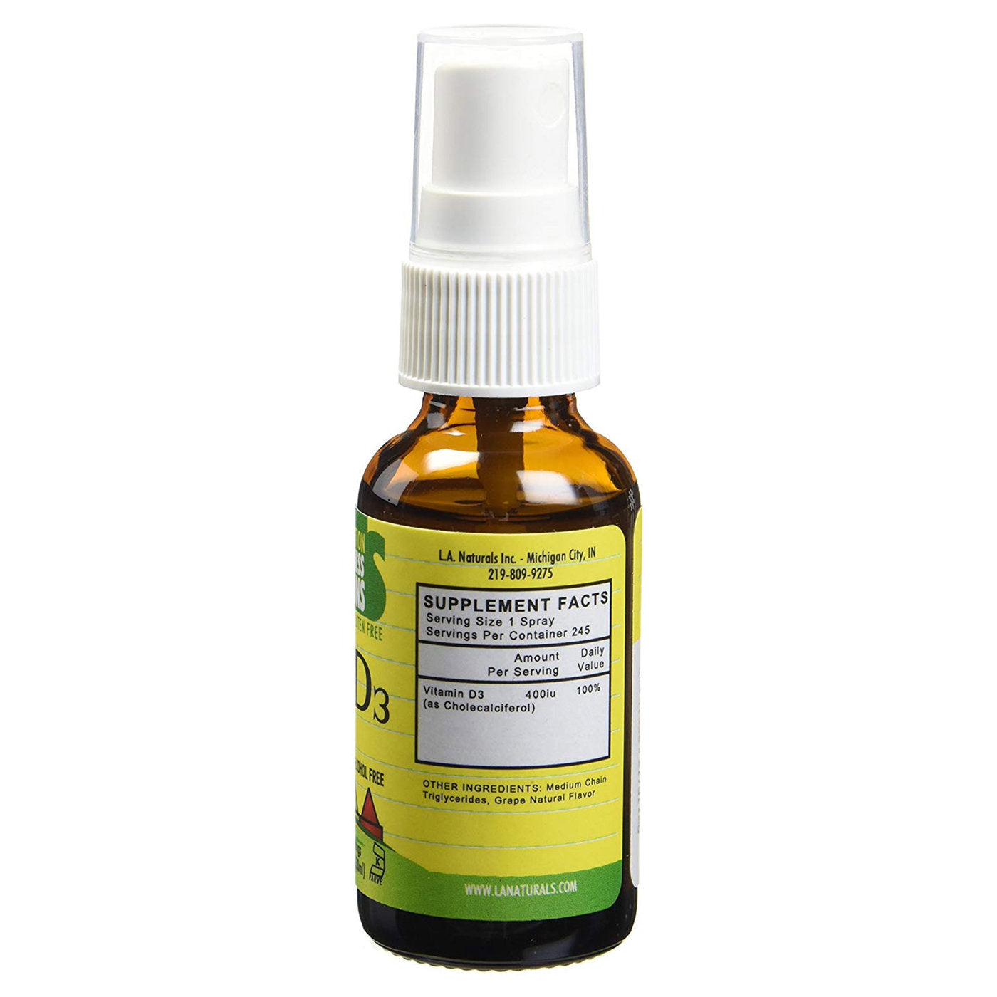 LA Naturals Kids' Vitamin D3 400IU Spray - 1 oz: A Tasty Health Boost!