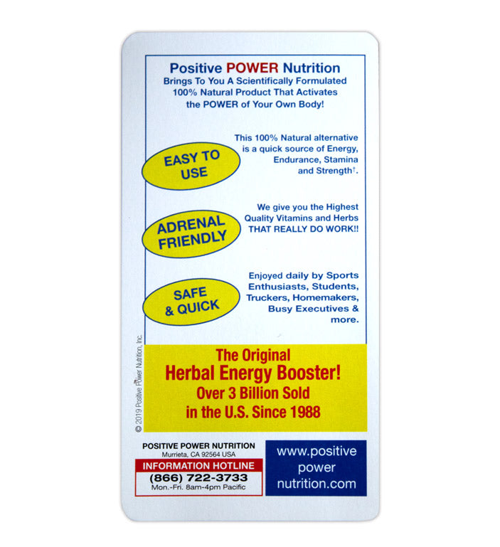 Positive Energy Boosters - 4 Capsule Pack by Positive Power Nutritionals