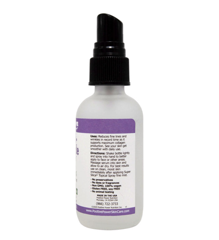 Super Silica Anti-Wrinkle Serum 2 oz Topical Spray - Positive Power Nutritionals: Rejuvenate Your Skin Now!