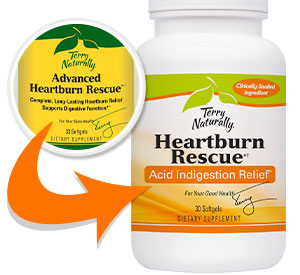 Terry Naturally's Heartburn Rescue - 30 Softgels for Digestive Relief