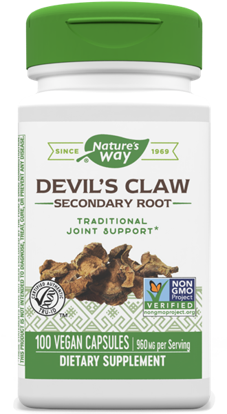 Nature's Way Devil's Claw Secondary Root - 100 Vegan Capsules: Unleash Joint Support!