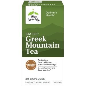 Terry Naturally's GMT23 Greek Mountain Tea Capsules - 30 Vegetarian Capsules for Optimal Health