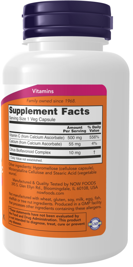 NOW Foods C-500 Calcium Ascorbate - 100 Capsules: Boost Your Immunity!
