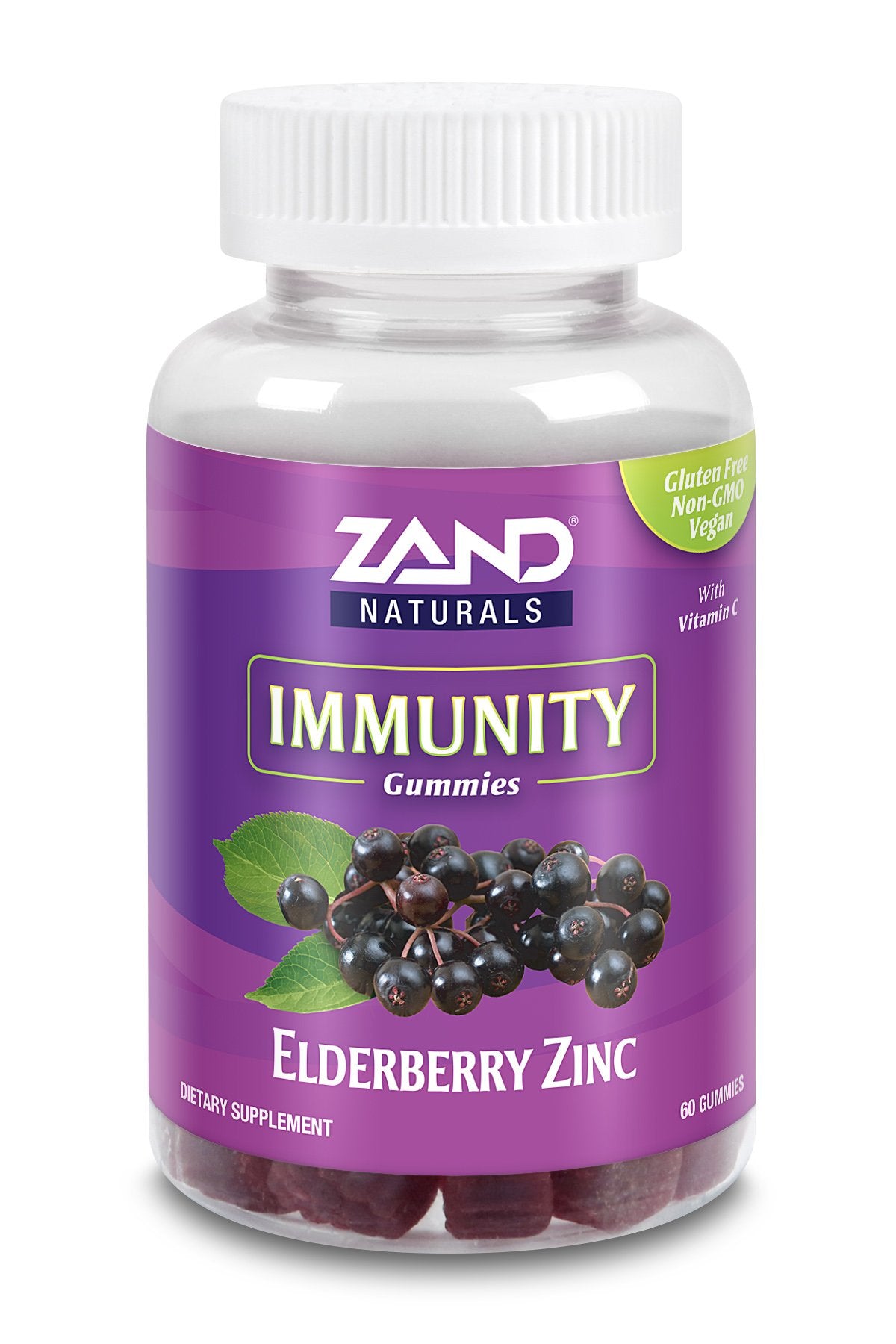Zand Elderberry Zinc Immunity Gummies - 60 Count