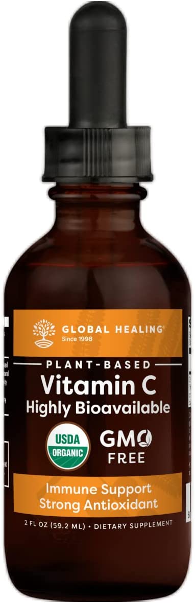 Global Healing's 2 oz Highly Bioavailable Plant-Based Vitamin C Liquid