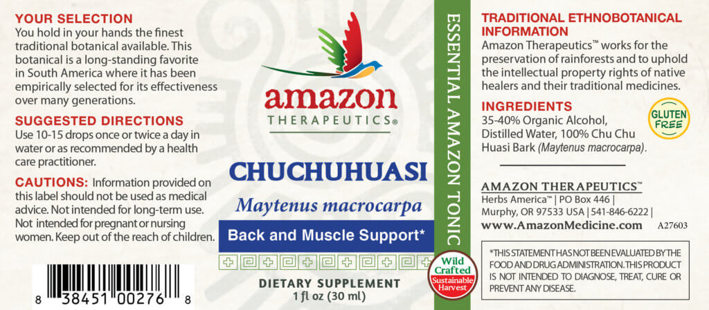 Chuchuhuasi 1 oz Potent Herbal Extract by Amazon Therapeutic Laboratories