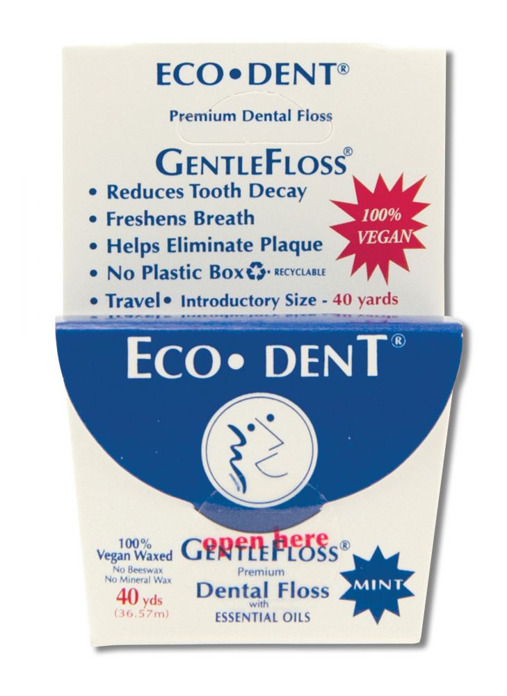 GentleFloss Premium Dental Floss - Travel Size (Eco - Dent Mint 40 yds) - The Ideal Oral Care Essential!