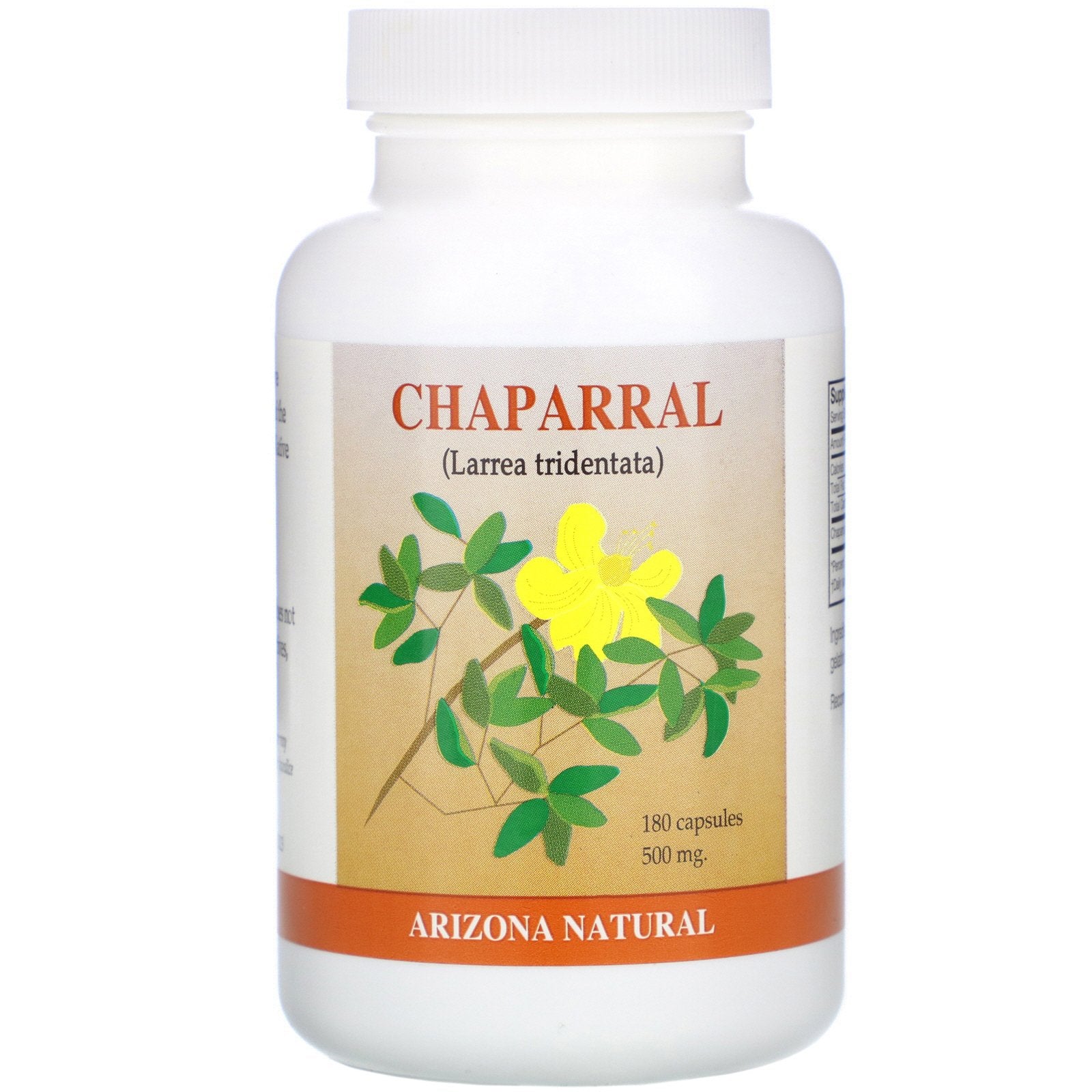 Arizona Natural Chaparral Capsules - 500mg, 180 Count