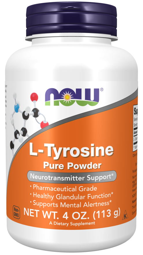 NOW Foods 4 oz L-Tyrosine Powder - Boost Your Neurotransmitters!