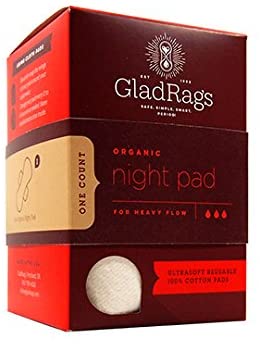 Glad Rags Organic Night Pad - Natural Organic Cotton for Heavy Flow