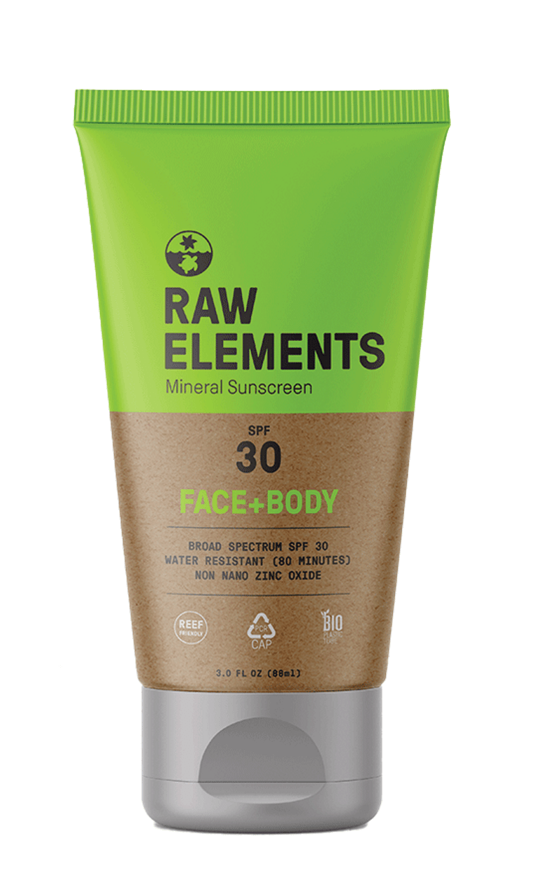 Raw Elements Certified Natural 3oz Bioplastic Tube SPF 30 Sunscreen - Reef-Friendly Wonder!