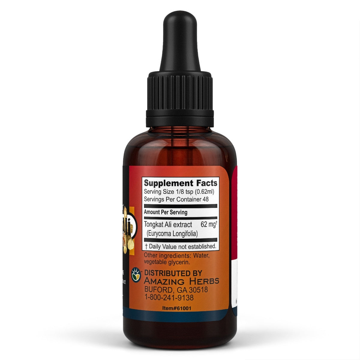 Amazing Herbs Tongkat Ali Express 100mg - Alcohol-Free 1 oz Bottle: Unleash Your Potential!