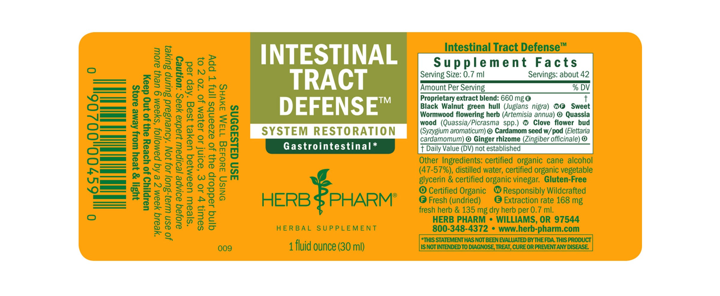 Herb Pharm's Intestinal Tract Defense - 1oz Herbal Extract: Your Gut's Best Friend!