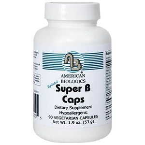 Get Energized with American Biologics' Super B Complex Caps! 180 Capsules Pack