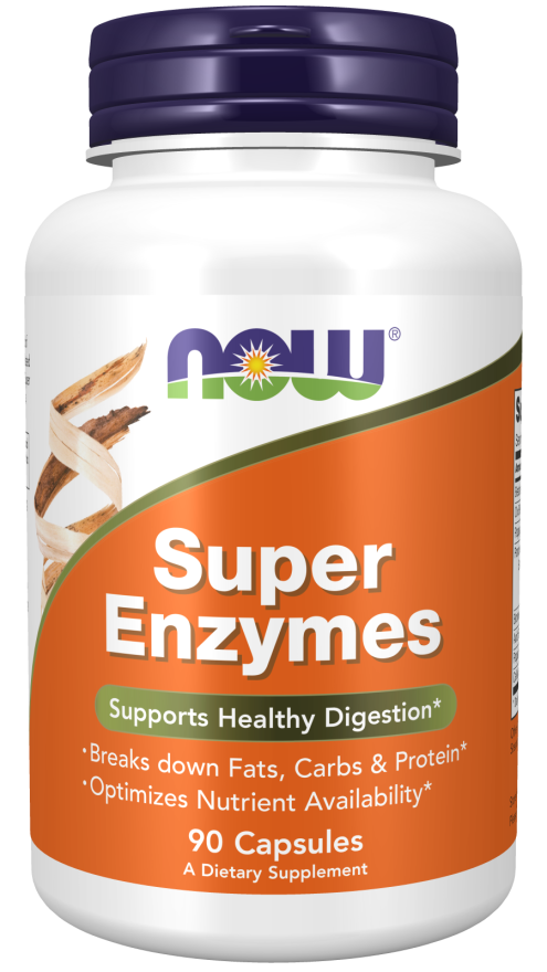 NOW Foods Super Enzymes - 90 Capsules for Optimal Digestive Health