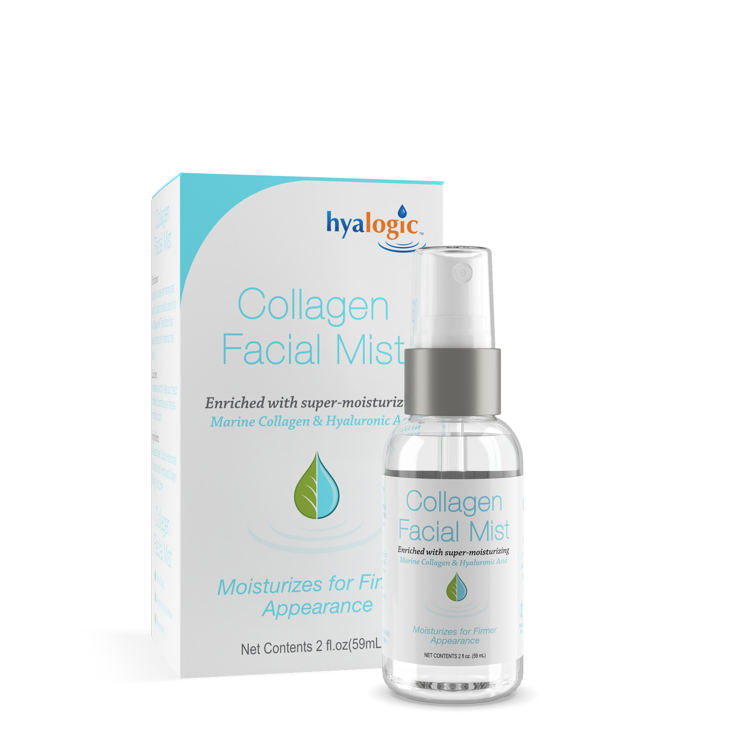Hyalogic's Collagen Facial Mist 2 oz - Revitalize Your Skin with Marine Collagen & Hyaluronic Acid