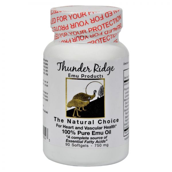 Thunder Ridge Emu Oil 750mg - 90 Softgels of Essential Fatty Acids
