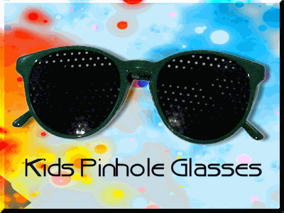 Kids' Enchanting Natural Eyes Pinhole Glasses & Book Set (Green)