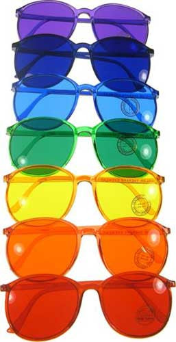 7-Color Therapy Glasses Set with 'Healing for the Age of Enlightenment' Book PDF