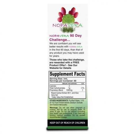 NOPAVERA - Nopal Cactus Liquid Supplement (2 oz) - Your Essential Wellness Elixir