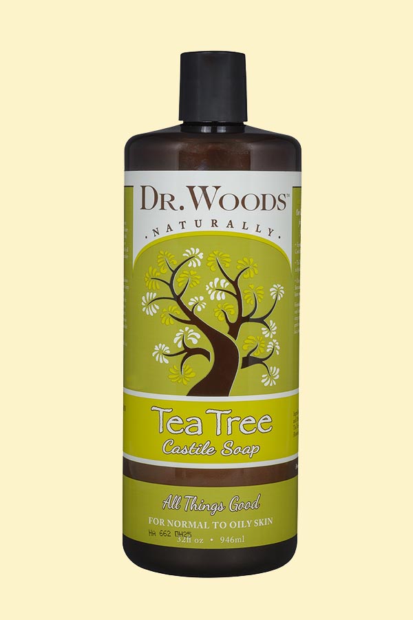 Dr. Woods 32 oz Tea Tree Castile Soap - Ideal for Normal to Oily Skin
