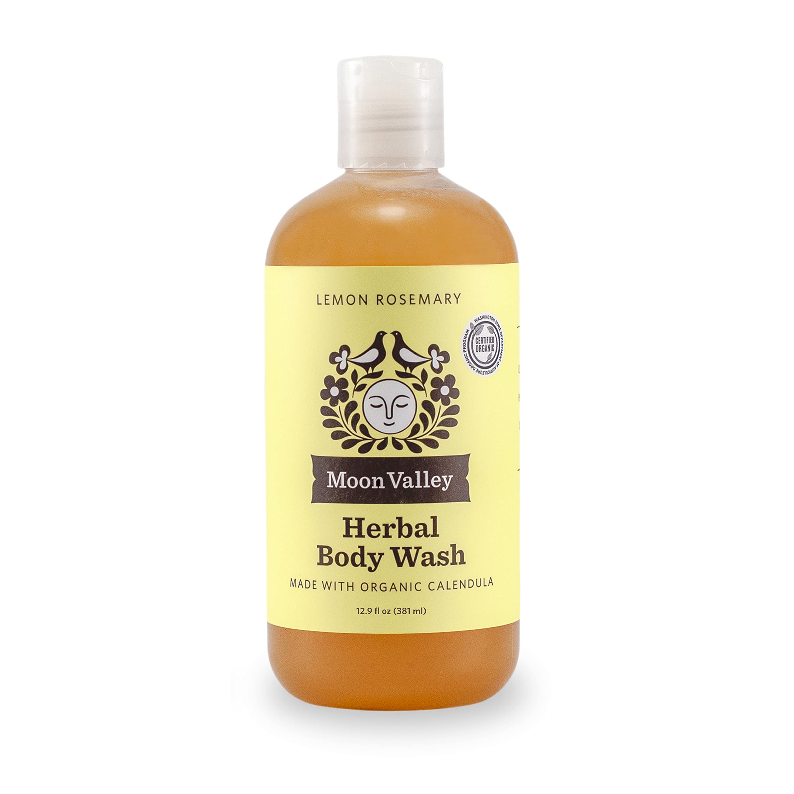 Moon Valley Organics Lemon Rosemary Calendula Herbal Body Wash - 13 fl oz