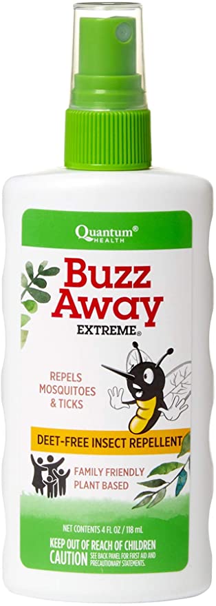 Buzz Away Extreme 4 oz Natural Mosquito and Tick Repellent Spray by Quantum Health