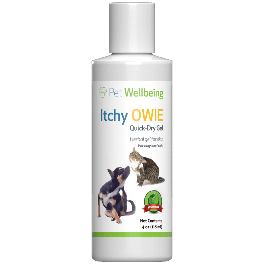Itchie Owie Quick - Dry Herbal Gel for Pets: 4 oz Relief for Dogs and Cats