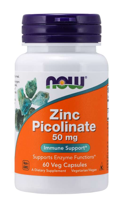 Now Real Foods Zinc Picolinate - 50 mg in 60 Vegetarian Capsules: Your Key to Optimal Health!
