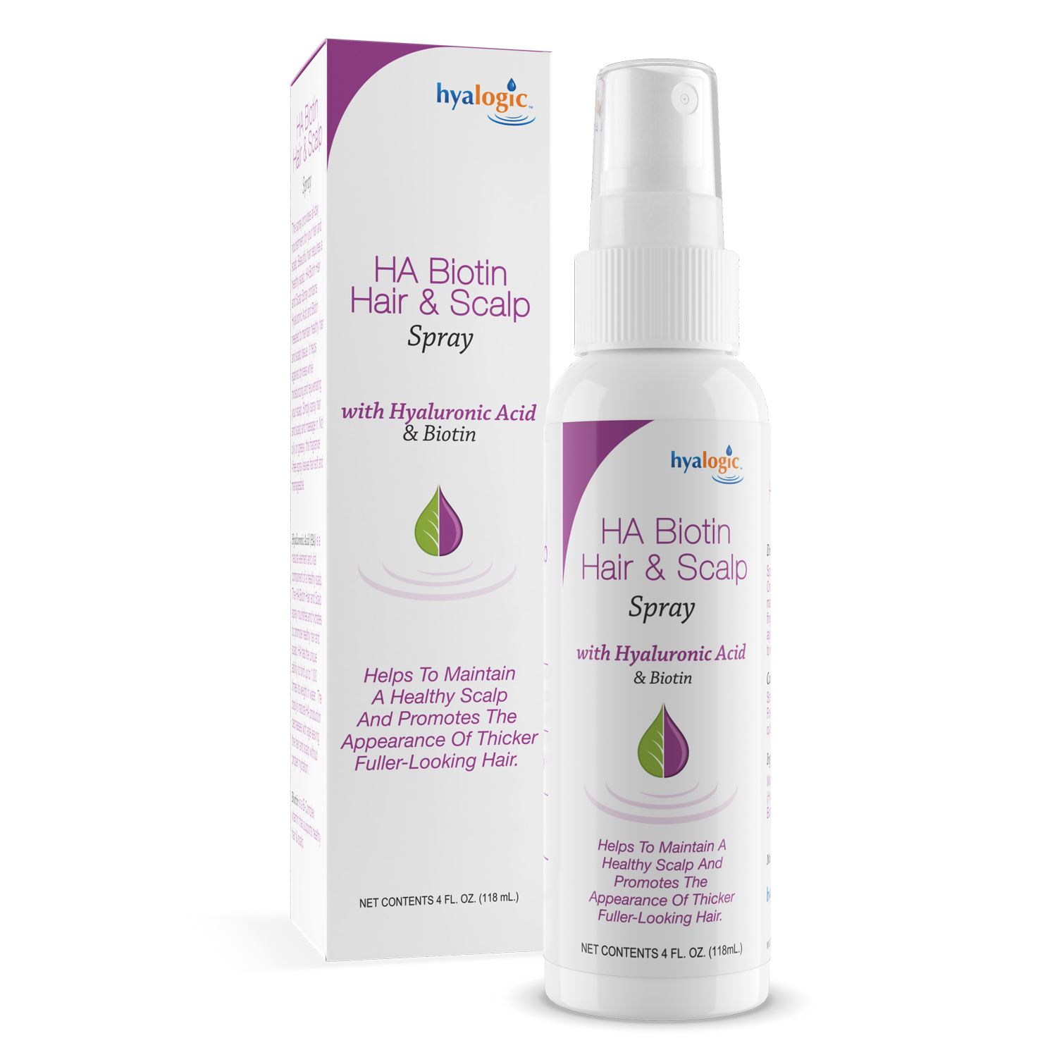 HYALOGIC HA Biotin Hair & Scalp Spray - 4 oz Miracle for Luscious Locks